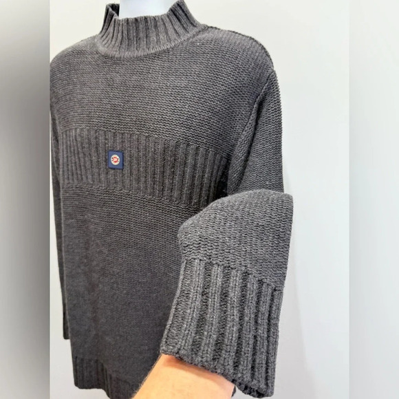 PACO RABANNE SPORT Men’s Y2K gray mock neck sweater size XL. - Picture 3 of 14